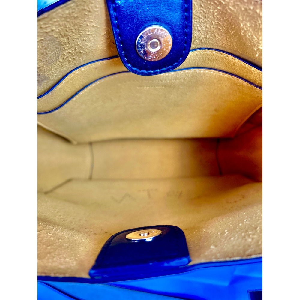 Stella McCartney Black Shoulder Bag Logo Perforated Strap Gold Hardware - Picture 12 of 14